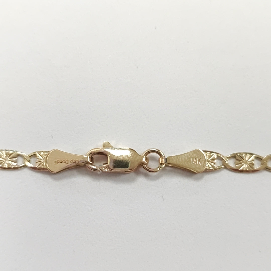 PULSERAS GUCHI ORO 14K 18 CM 2.8 GR (NUEVO)