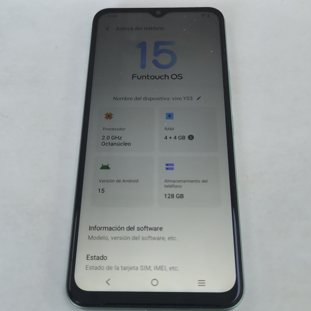 CELULAR VIVO Y03 V2332 (2024) 128 GB 4 GB RAM (SEMINUEVO)
