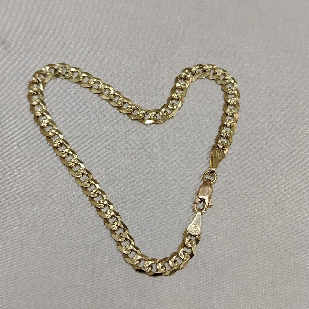 PULSERAS TEJIDO BARBADA ORO 10K 18 CM 6.5 GR (NUEVO)