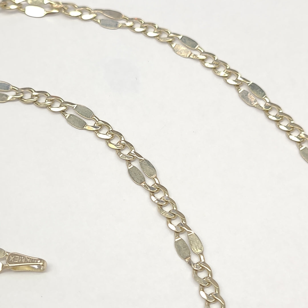 CADENAS TEJIDO ESPECIAL ORO 10K 55 CM 7.1 GR (NUEVO)