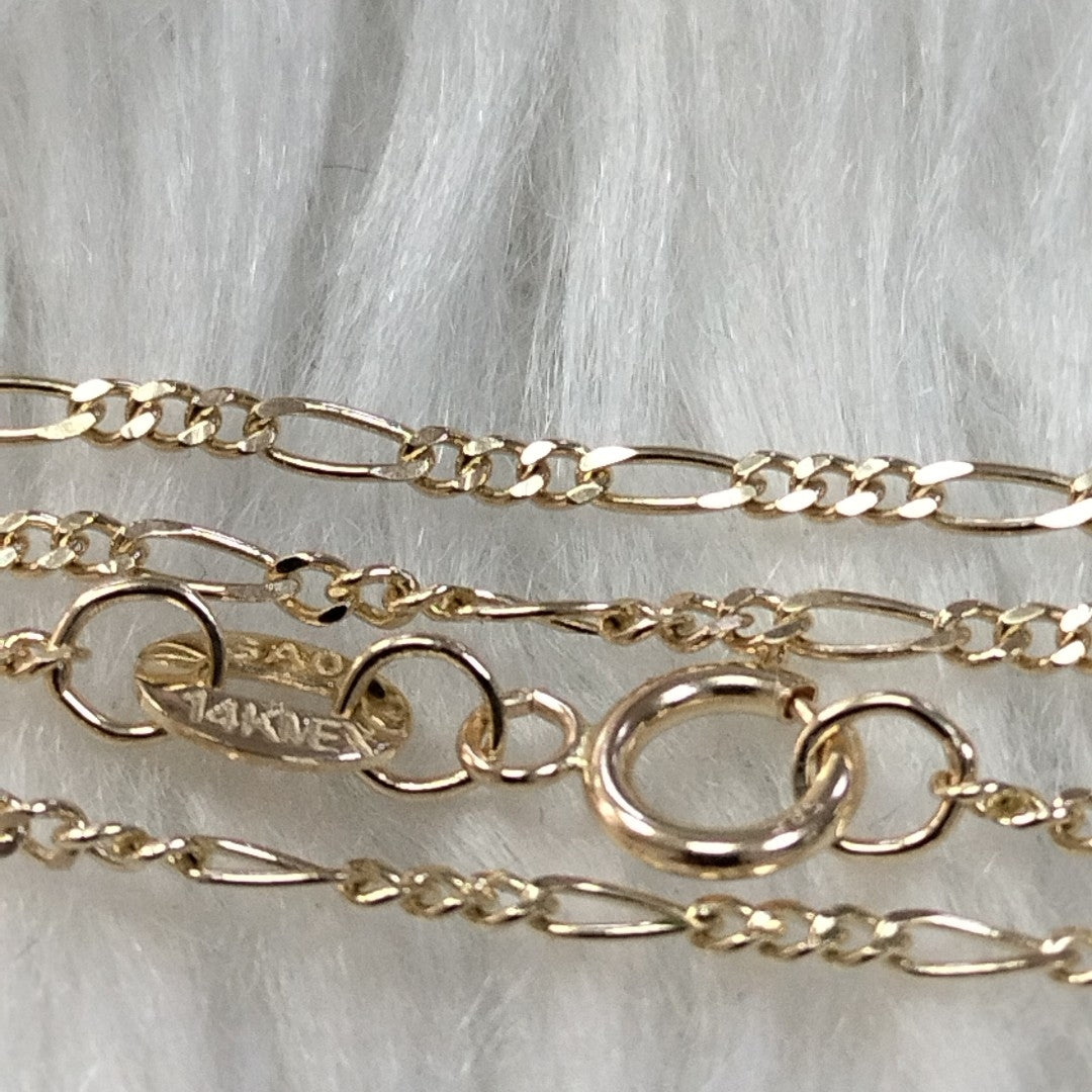 CADENAS TEJIDO 3X1 ORO 14K 55 CM 2.7 GR (NUEVO)