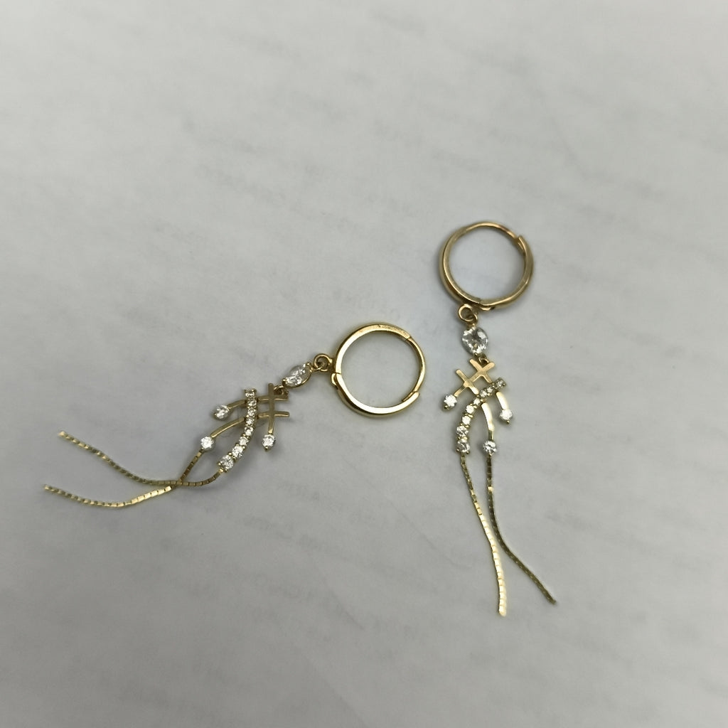 ARETES PAR ORO 14 K 3.3 GRMS (SEMINUEVO)