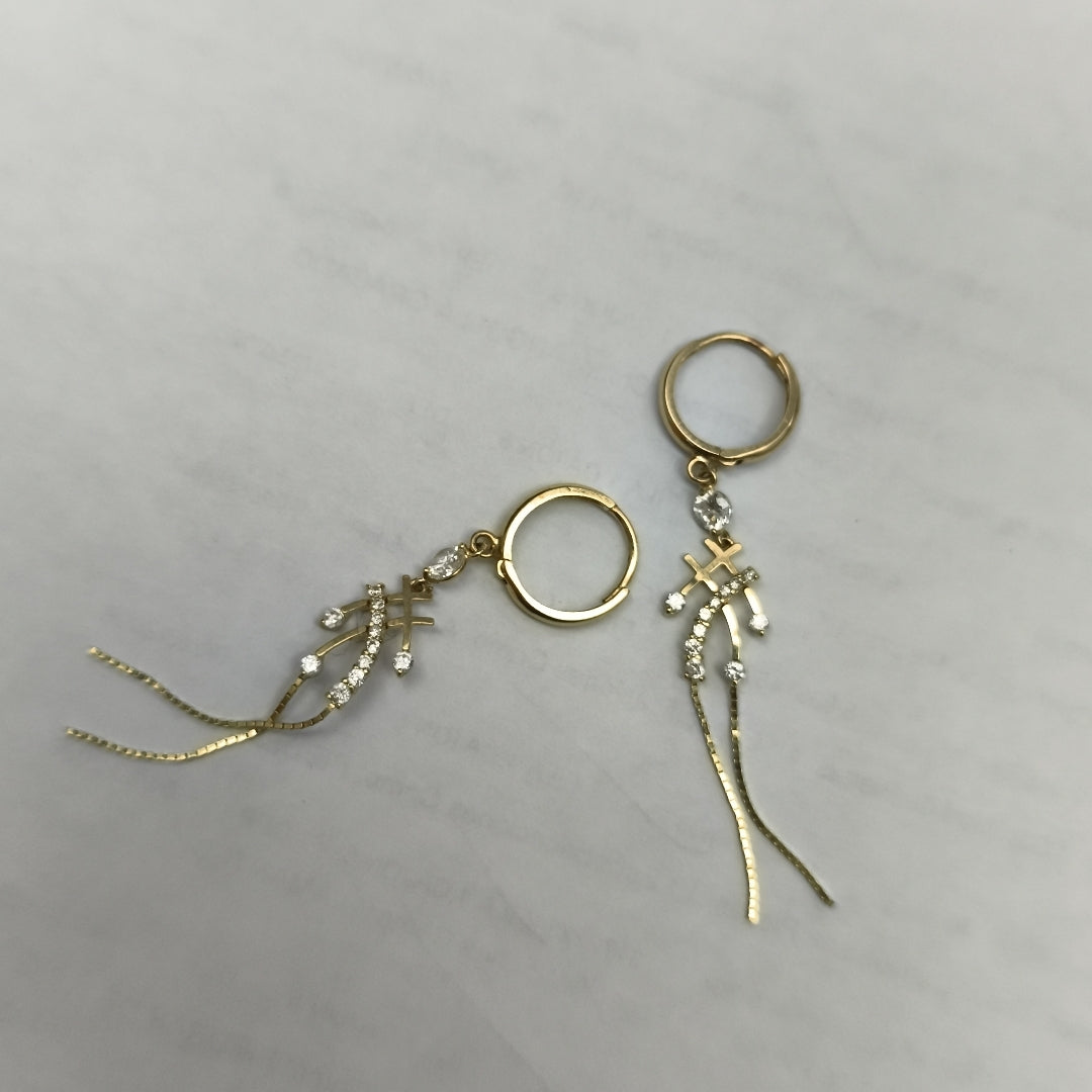 ARETES PAR ORO 14 K 3.3 GRMS (SEMINUEVO)