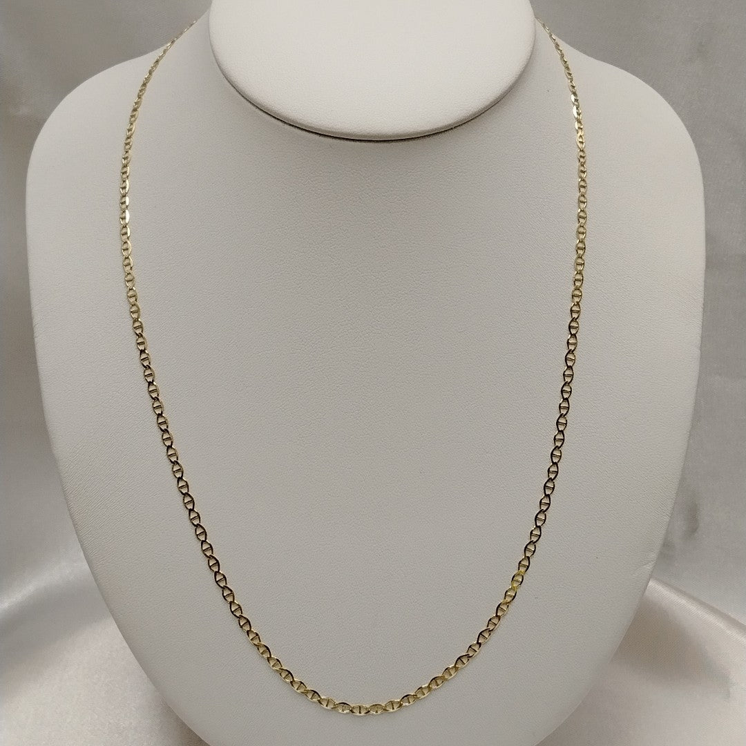 CADENAS TEJIDO GUCHI ORO 10K 55 CM 3.9 GR (NUEVO)