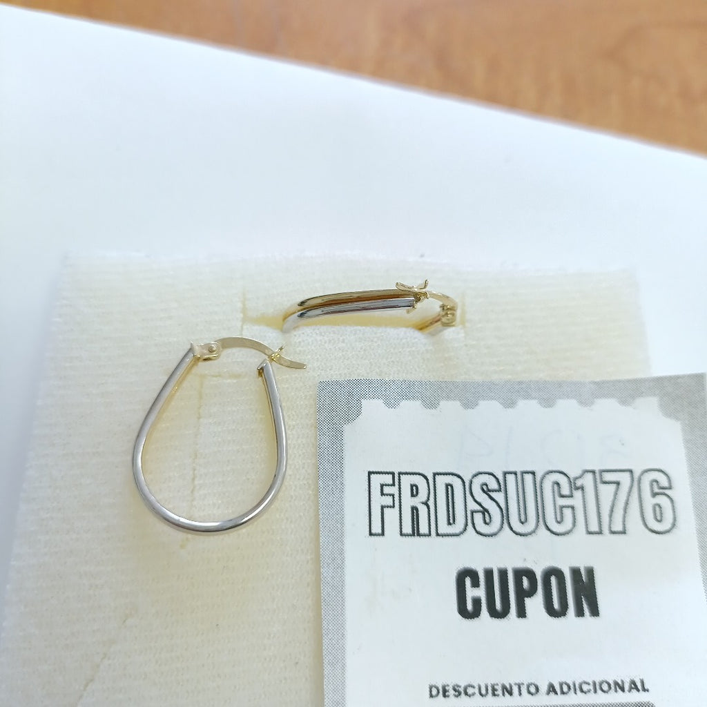 ARETES PAR ORO 14 K 2,30 GRMS (SEMINUEVO)
