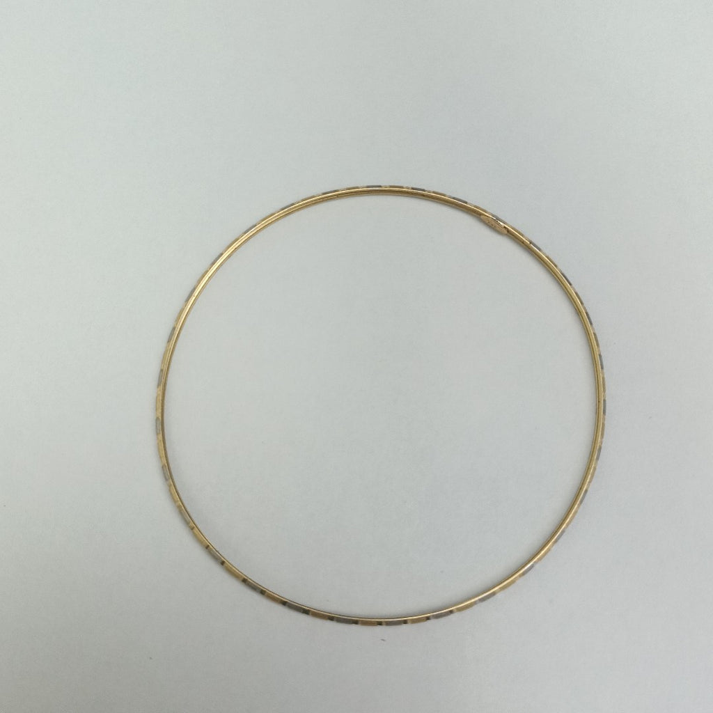PULSERA RIGIDA ORO COMBINADO 14 K 2,40 GRMS (SEMINUEVO)