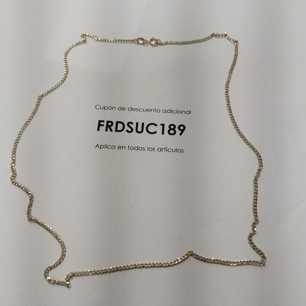 CADENAS TEJIDO BARBADA ORO 10K 55 CM 3.9 GR (NUEVO)