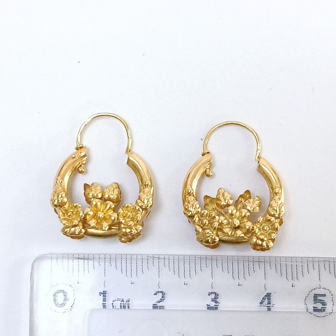 ARRACADAS PAR ORO 14 K 5 GRMS (SEMINUEVO)