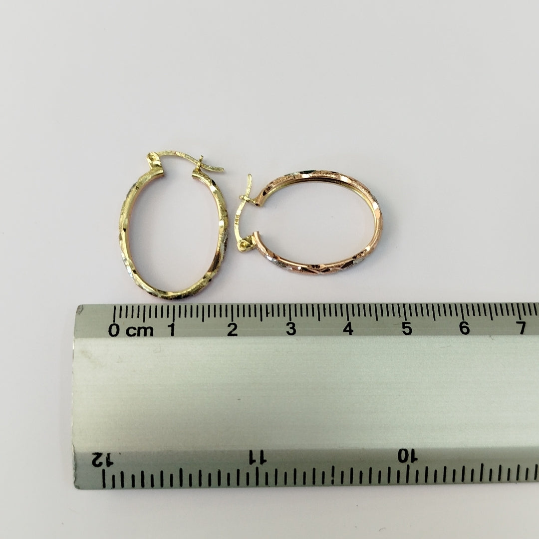 ARRACADAS PAR ORO, RODIADO 14 K 2.4 GRMS (SEMINUEVO)