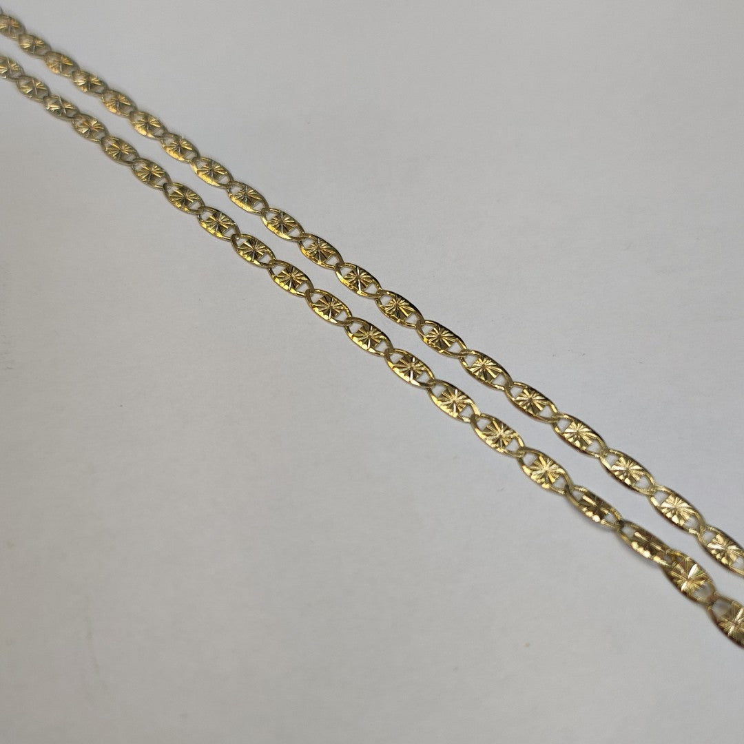 CADENAS TEJIDO GUCHI ORO 14K 55 CM 7.1 GR (NUEVO)