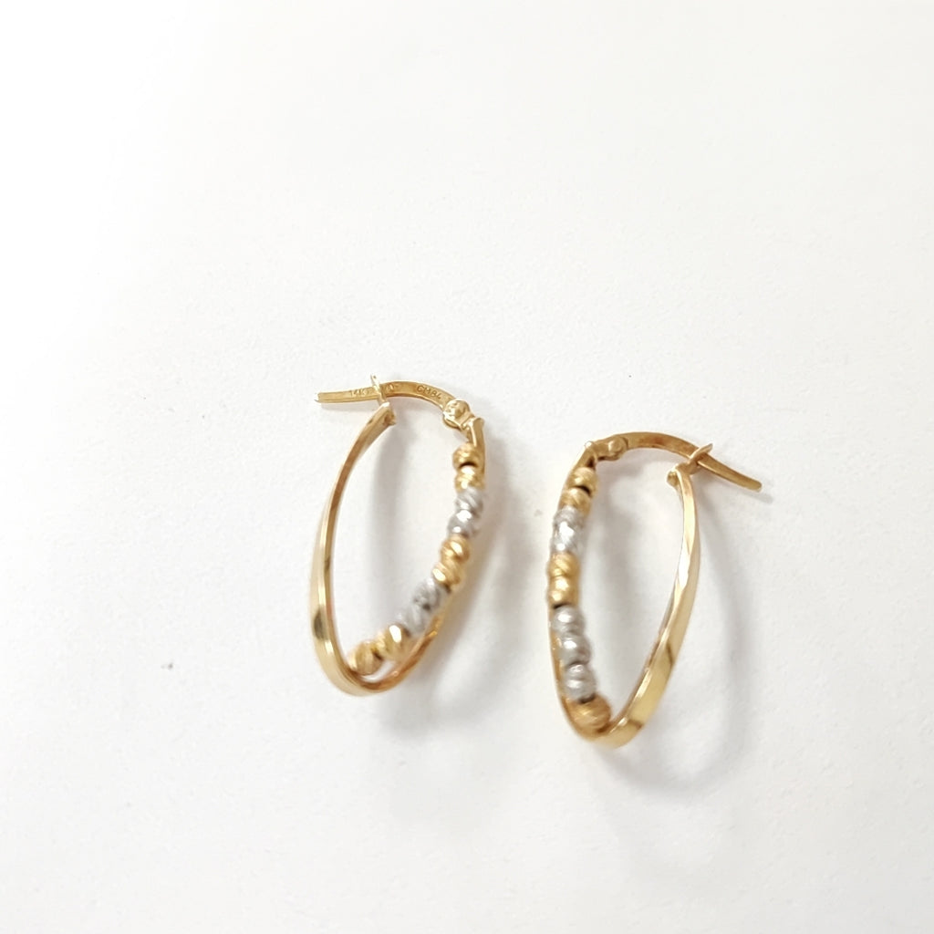 ARRACADAS PAR ORO 14 K 2 GRMS (SEMINUEVO)