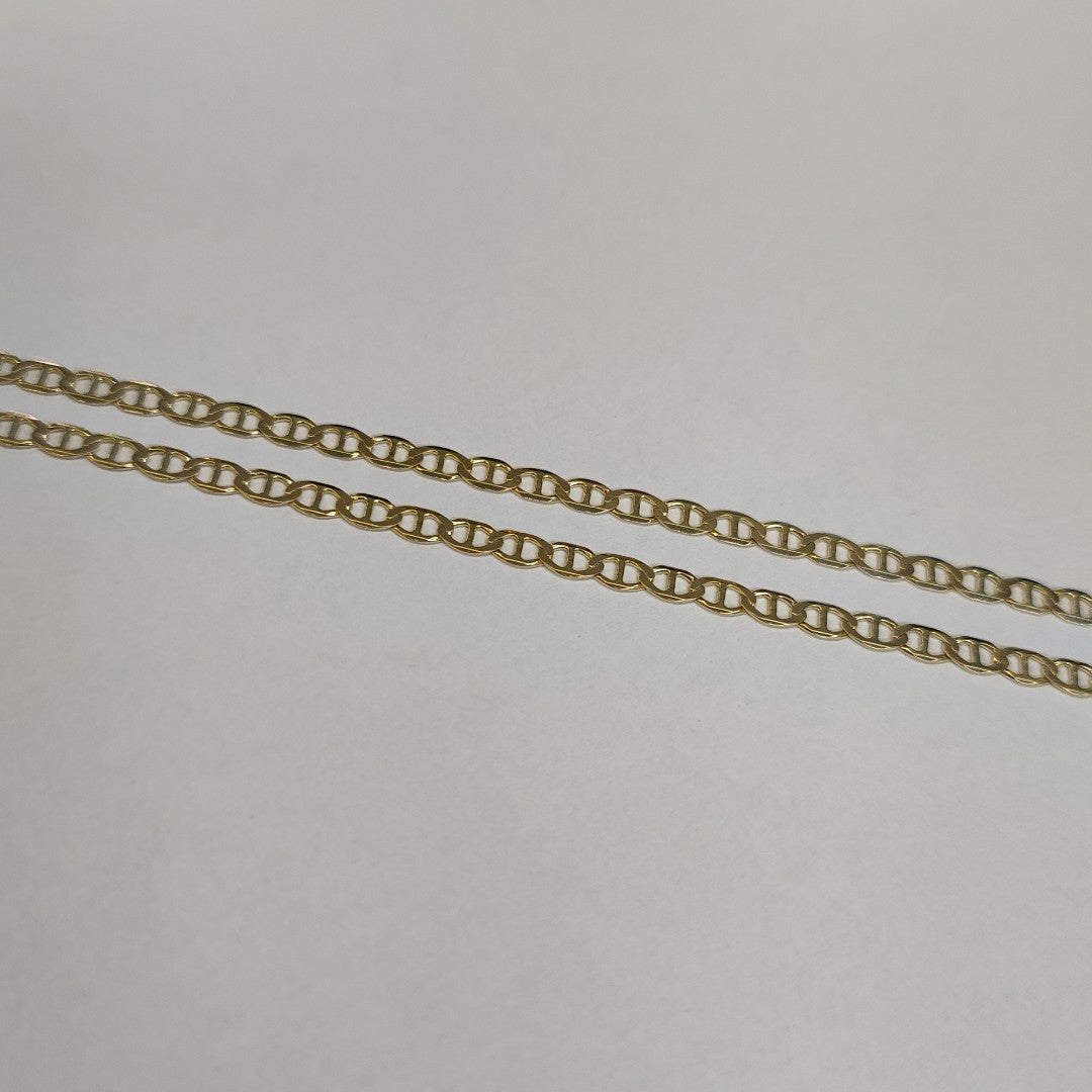 CADENAS TEJIDO MARINERA ORO 14K 50 CM 7.6 GR (NUEVO)