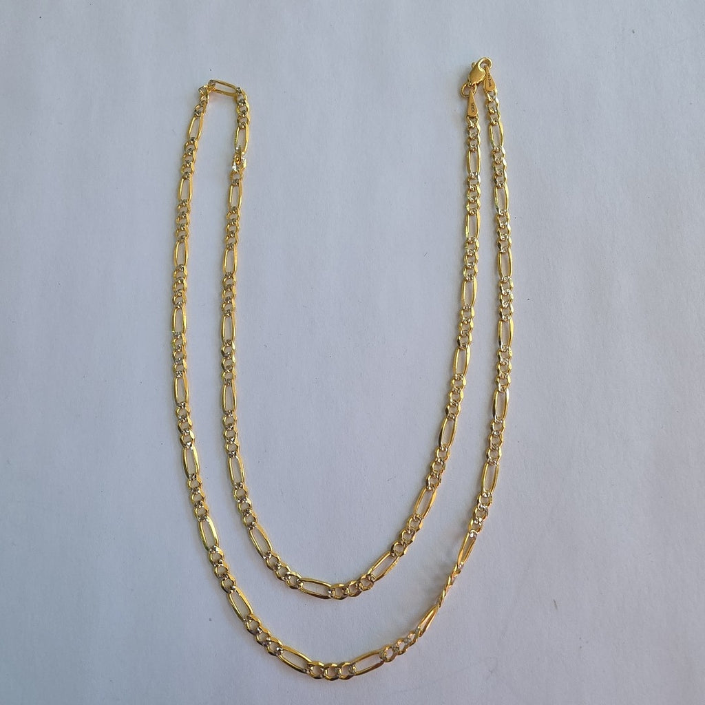 CADENAS 3X1 DIAMANTADA ORO 14K 55 CM 8.5 GR (NUEVO)
