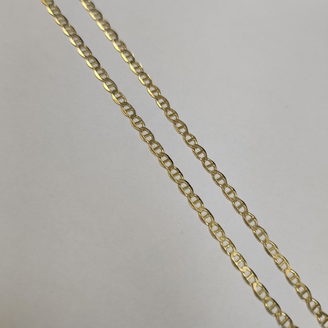 CADENAS TEJIDO MARINERA ORO 14K 55 CM 7.9 GR (NUEVO)