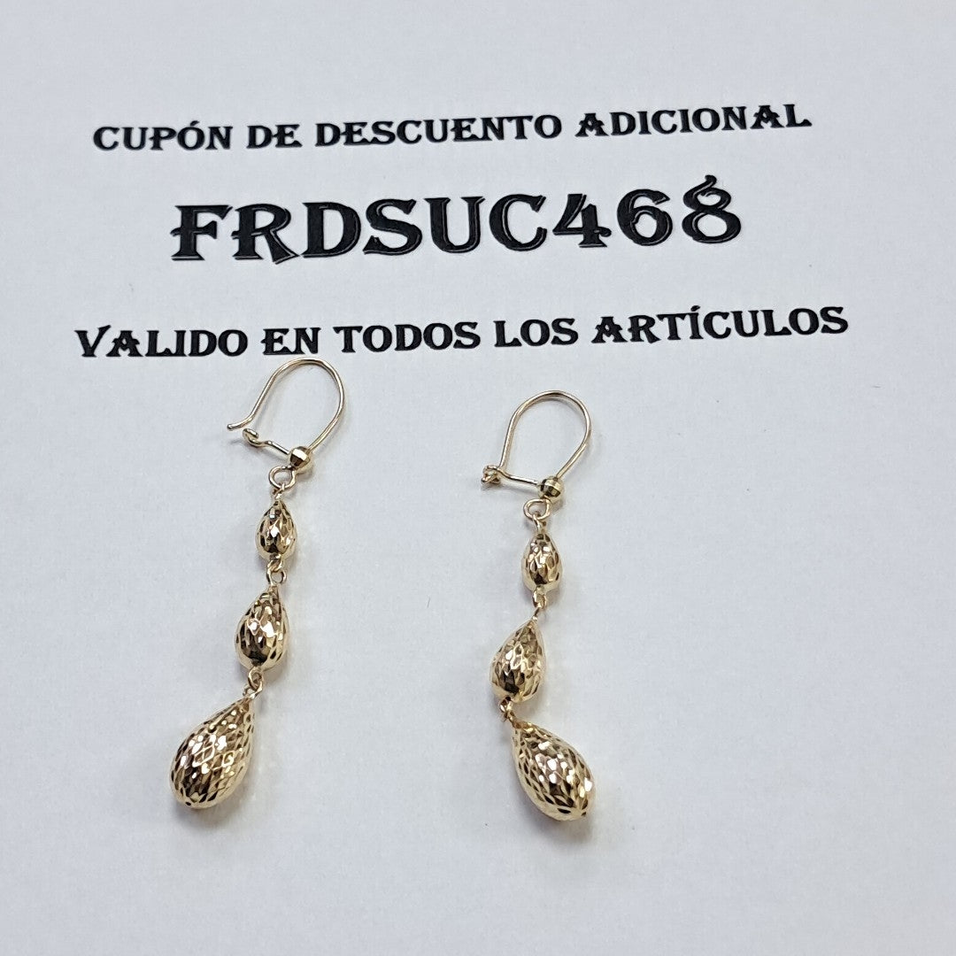 ARETES PAR ORO 14 K 2.4 GRMS (SEMINUEVO)