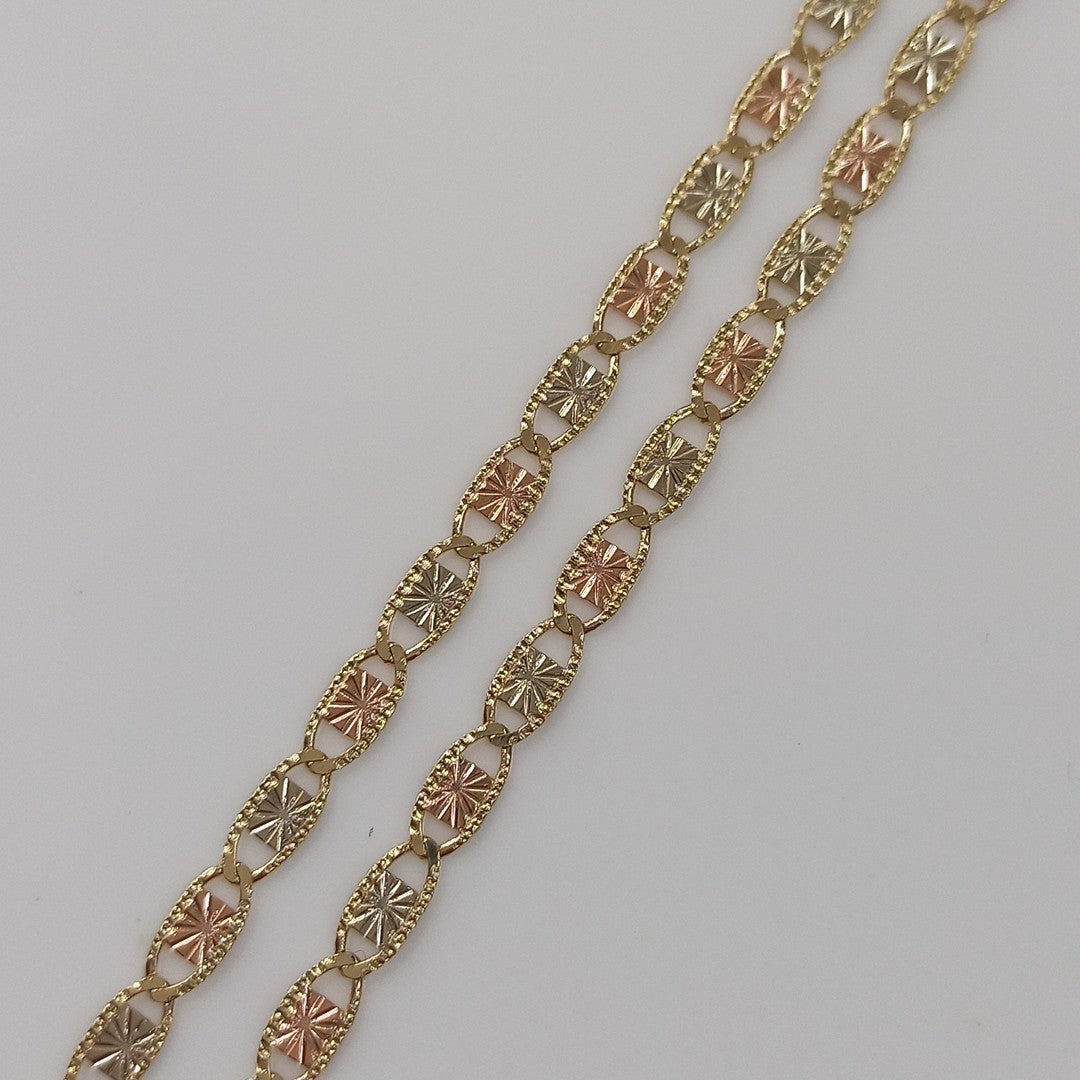 CADENAS TEJIDO GUCHI ORO 10K 55 CM 6.8 GR (NUEVO)