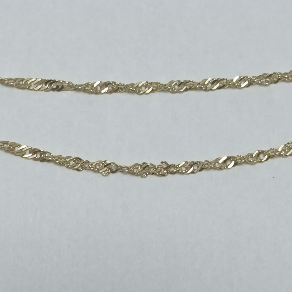PULSERAS TEJIDO MEDIO TZL ORO 14K 18 CM 1.3 GR (NUEVO)
