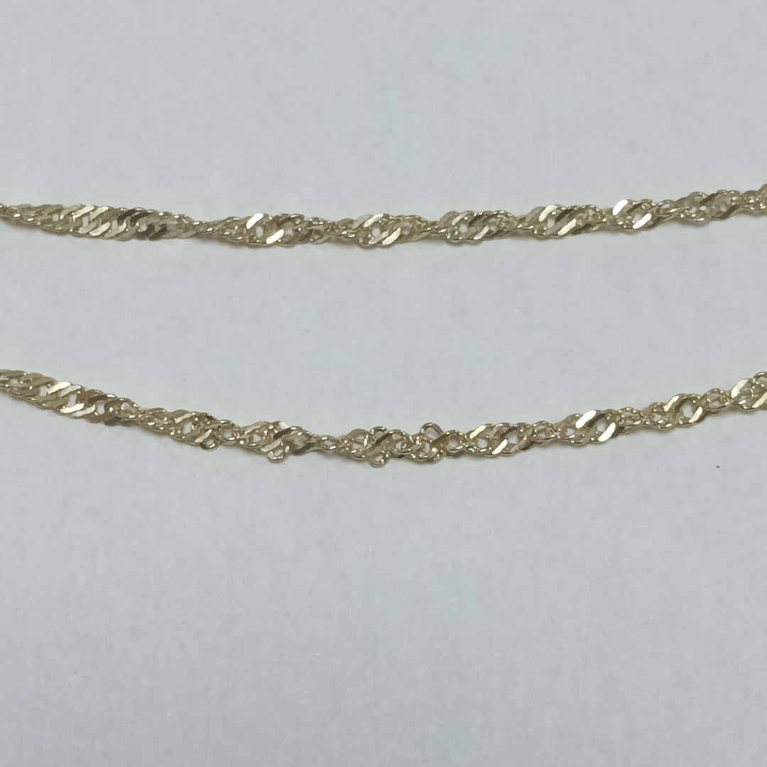 PULSERAS TEJIDO MEDIO TZL ORO 14K 18 CM 1.3 GR (NUEVO)