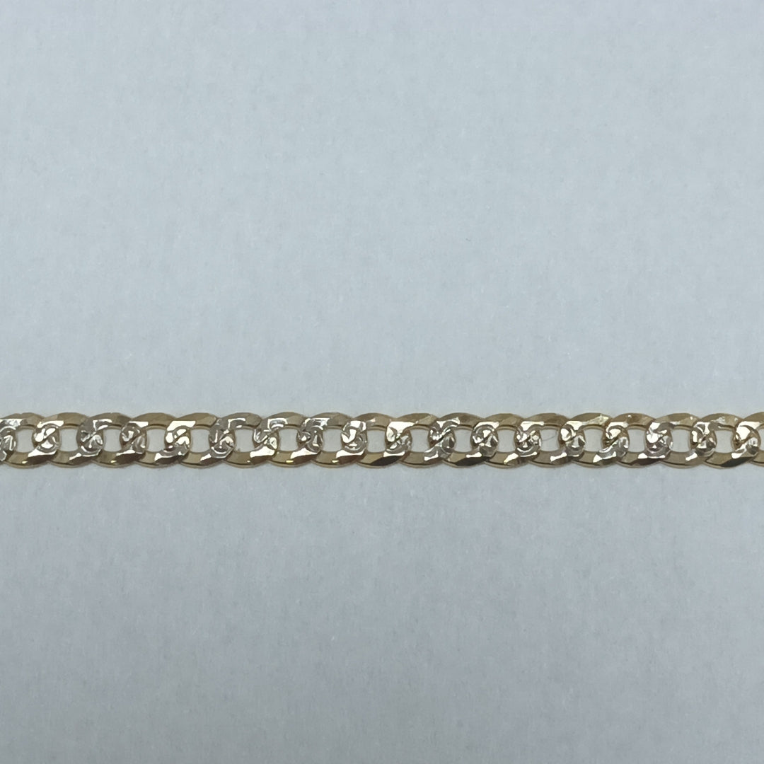 PULSERAS TEJIDO BARBADA DIAMANTADA ORO 14K 18 CM 3.1 GR (NUEVO)