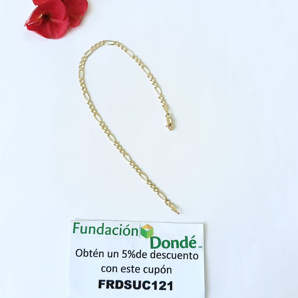 PULSERAS 3X1 ORO 14K 21 CM 3.3 GR (NUEVO)