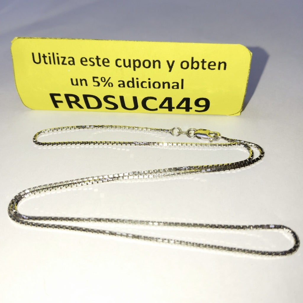 CADENA ORO, ORO BLANCO 14 K 4.5 GRMS (SEMINUEVO)