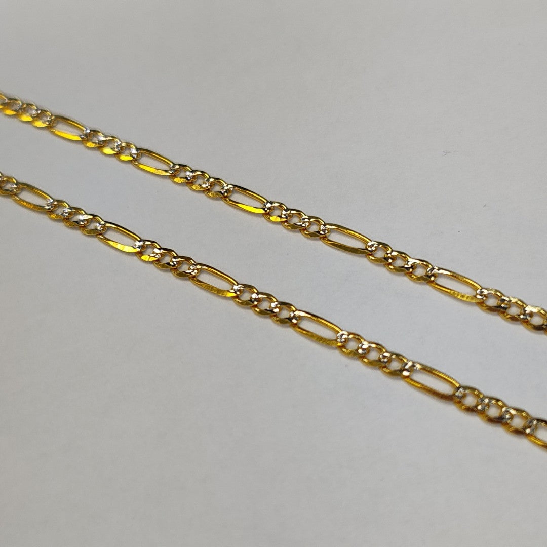 CADENAS 3X1 DIAMANTADA ORO 14K 55 CM 8.5 GR (NUEVO)