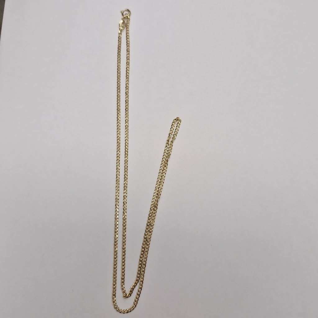 CADENAS TEJIDO BARBADA ORO 10K 55 CM 3.8 GR (NUEVO)
