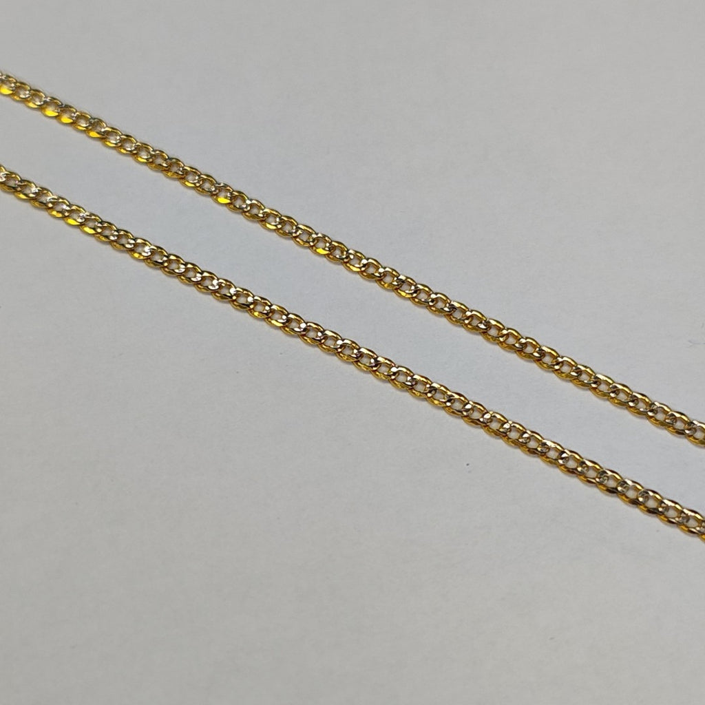 CADENAS BARBADA DIAMANTADA ORO 14K 60 CM 6.1 GR (NUEVO)