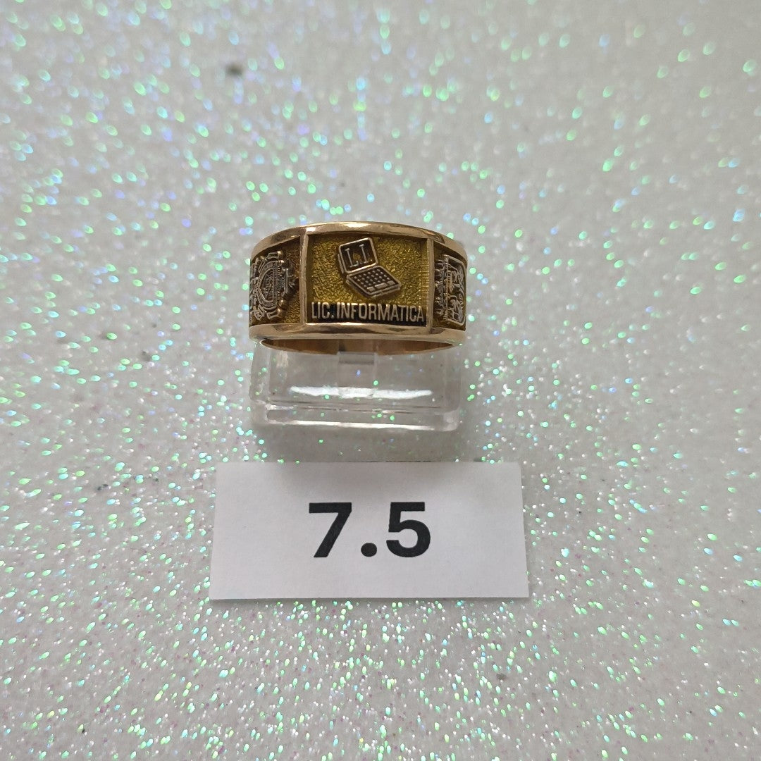 ANILLO DE GRADUACIÓN ORO 8 K 7,90 GRMS (SEMINUEVO)