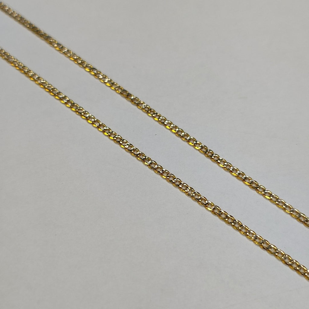CADENAS BARBADA DIAMANTADA ORO 14K 55 CM 5.7 GR (NUEVO)