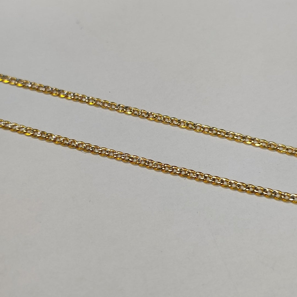CADENAS BARBADA DIAMANTADA ORO 14K 60 CM 6.2 GR (NUEVO)