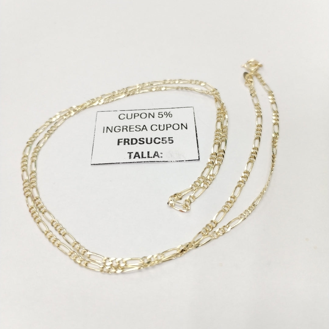 CADENAS TEJIDO 3X1 ORO 10K 55 CM 3.2 GR (NUEVO)