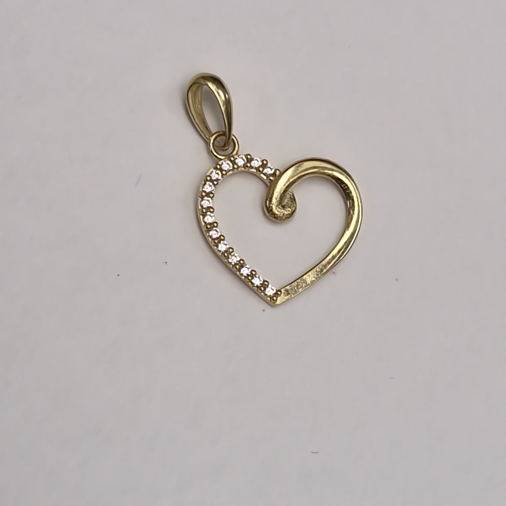 DIJES CORAZON C/CIRCONIA ORO 10K 1.3 GR (NUEVO)