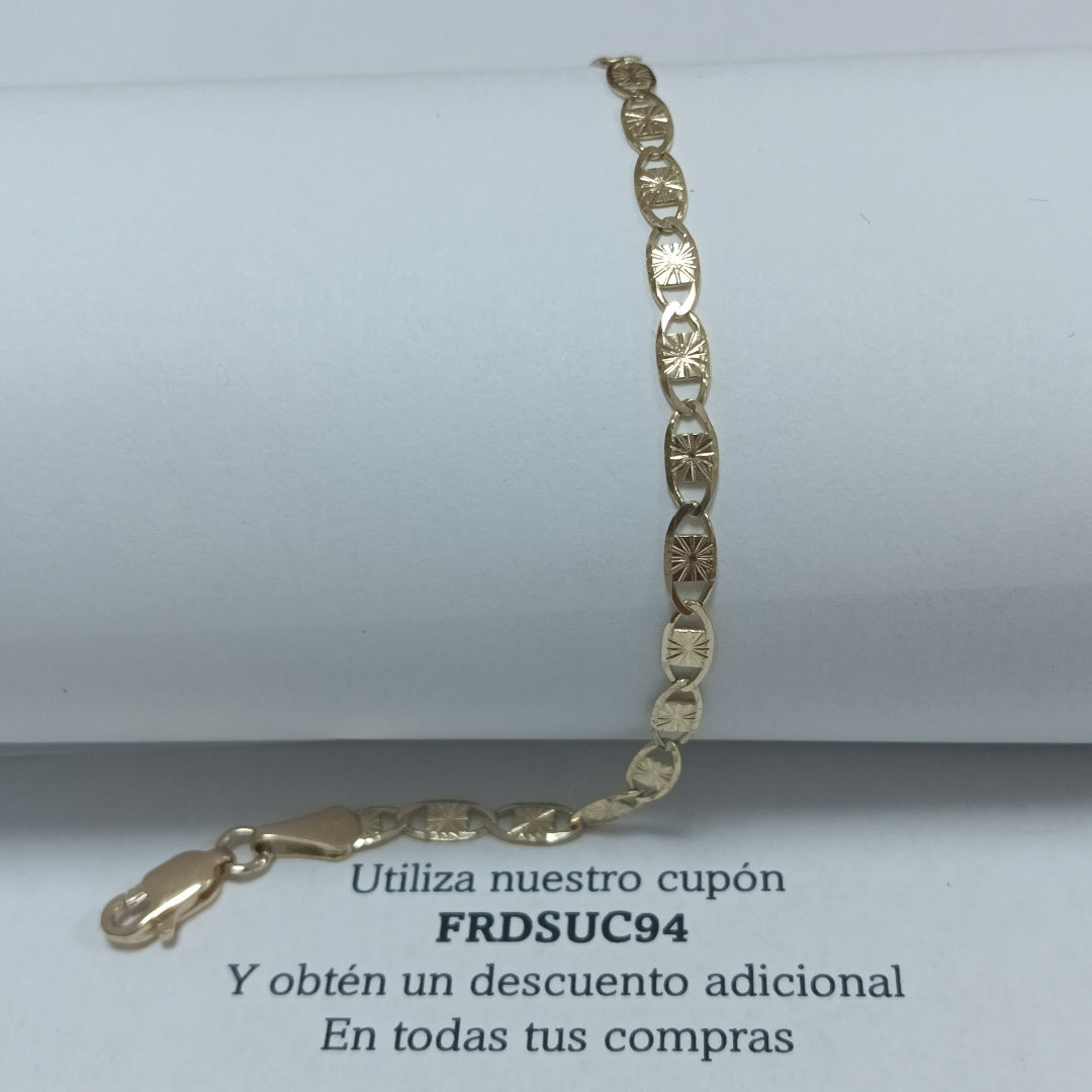 PULSERAS GUCHI ORO 14K 18 CM 2.9 GR (NUEVO)