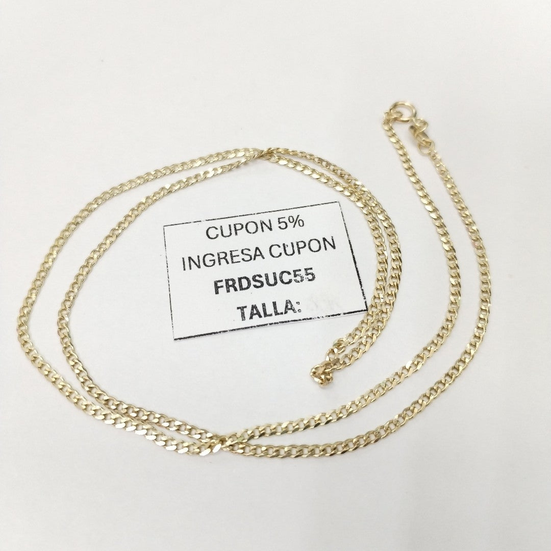 CADENAS TEJIDO BARBADA ORO 10K 50 CM 3.5 GR (NUEVO)