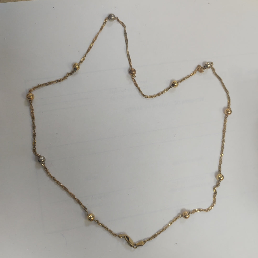 CADENA ORO COMBINADO 14 K 8,90 GRMS (SEMINUEVO)