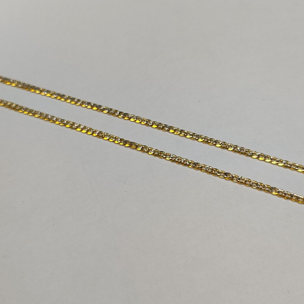 CADENAS BARBADA DIAMANTADA ORO 14K 55 CM 5.8 GR (NUEVO)