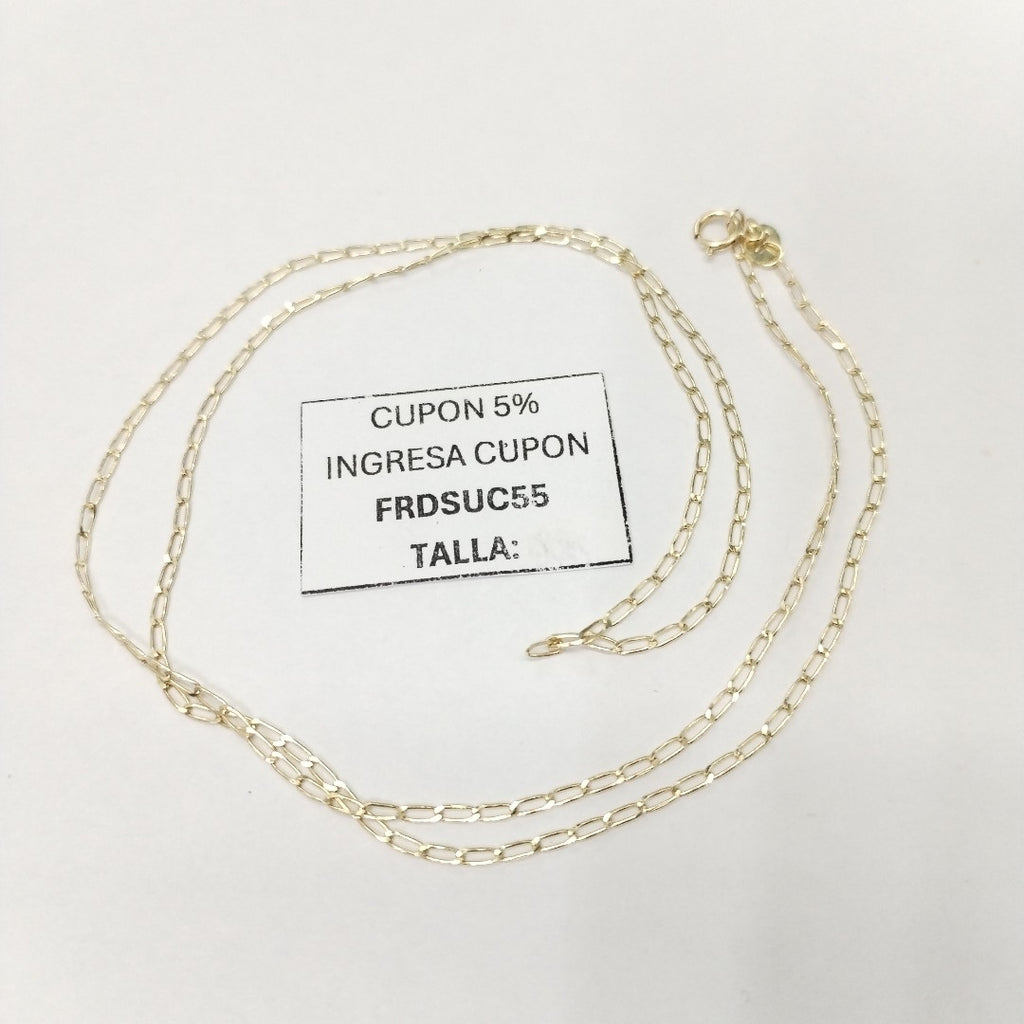 CADENAS TEJIDO ESLABONES ORO 10K 55 CM 1.9 GR (NUEVO)