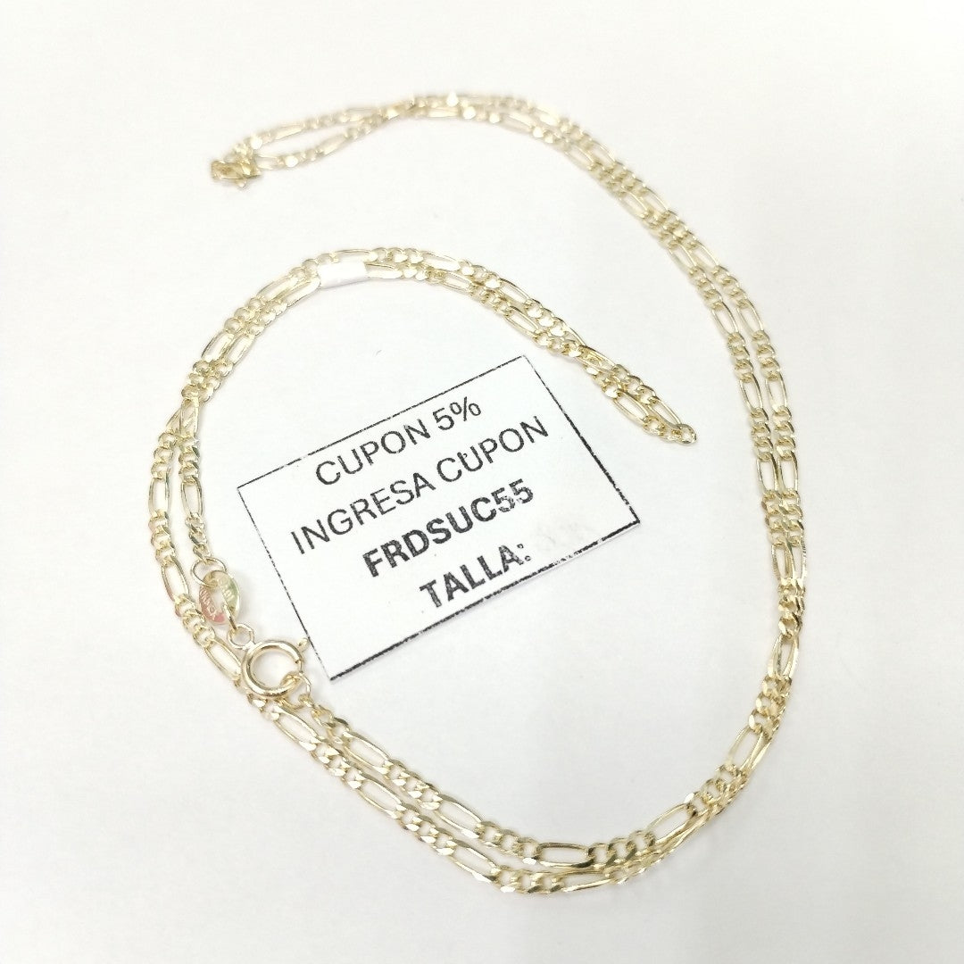 CADENAS TEJIDO 3X1 ORO 10K 55 CM 3.2 GR (NUEVO)