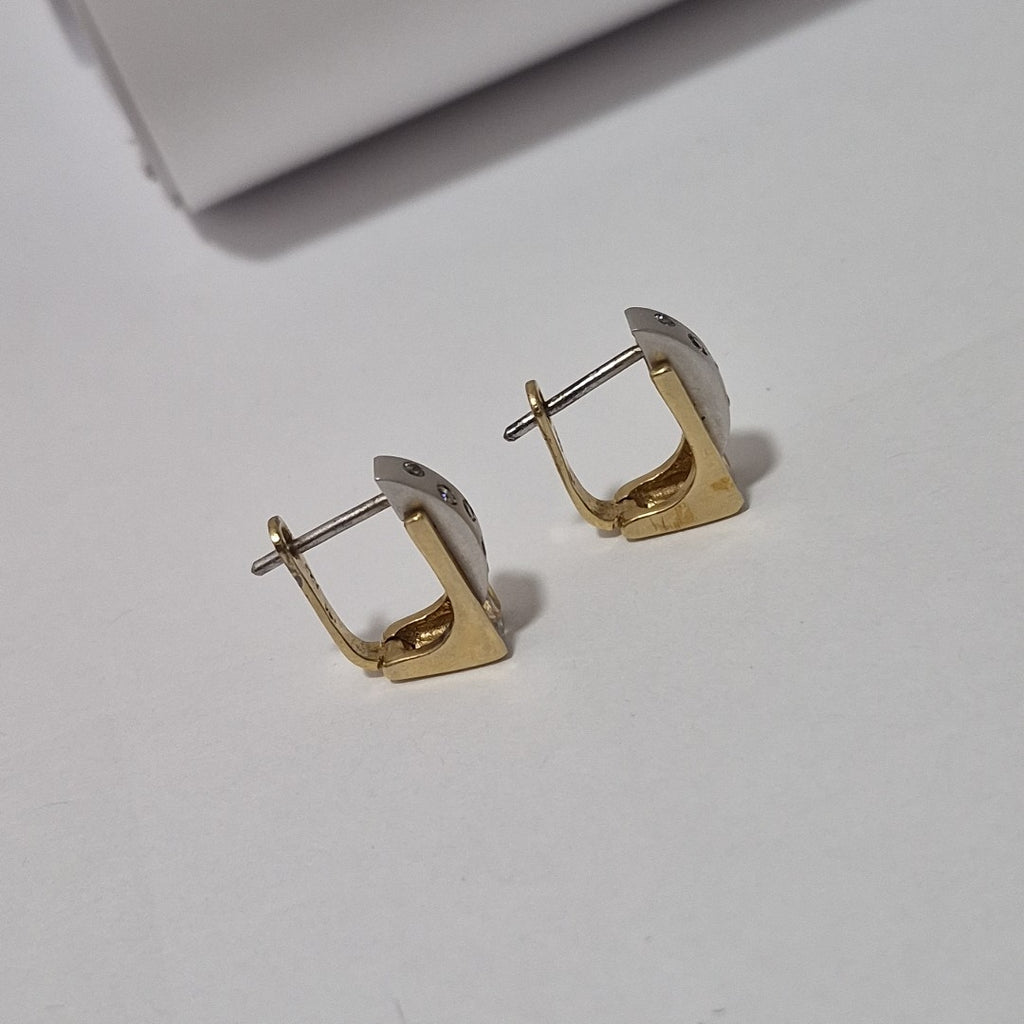 ARETES PAR ORO BLANCO 14 K 5.4 GRMS (SEMINUEVO)
