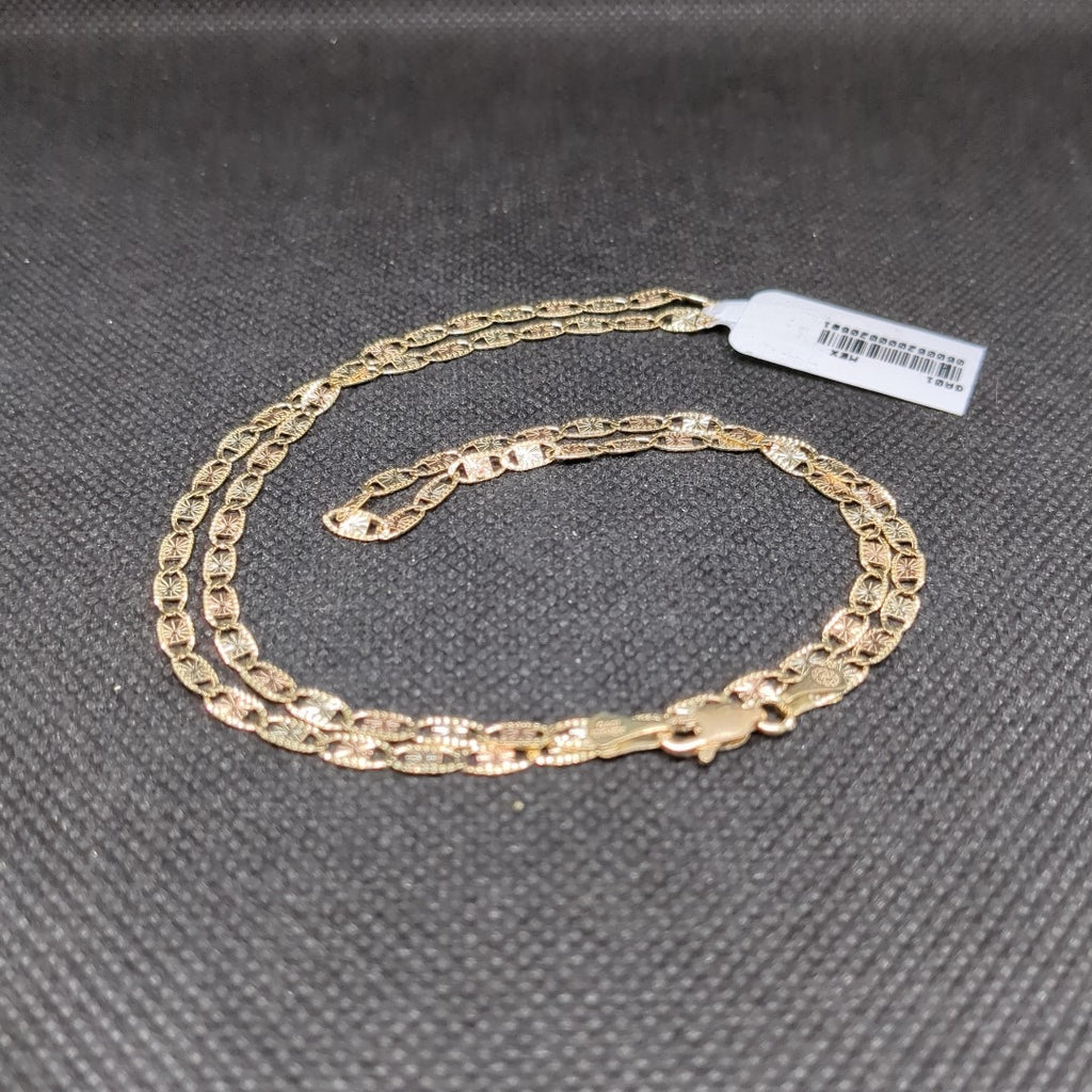 CADENAS TEJIDO GUCHI ORO 10K 55 CM 6.8 GR (NUEVO)