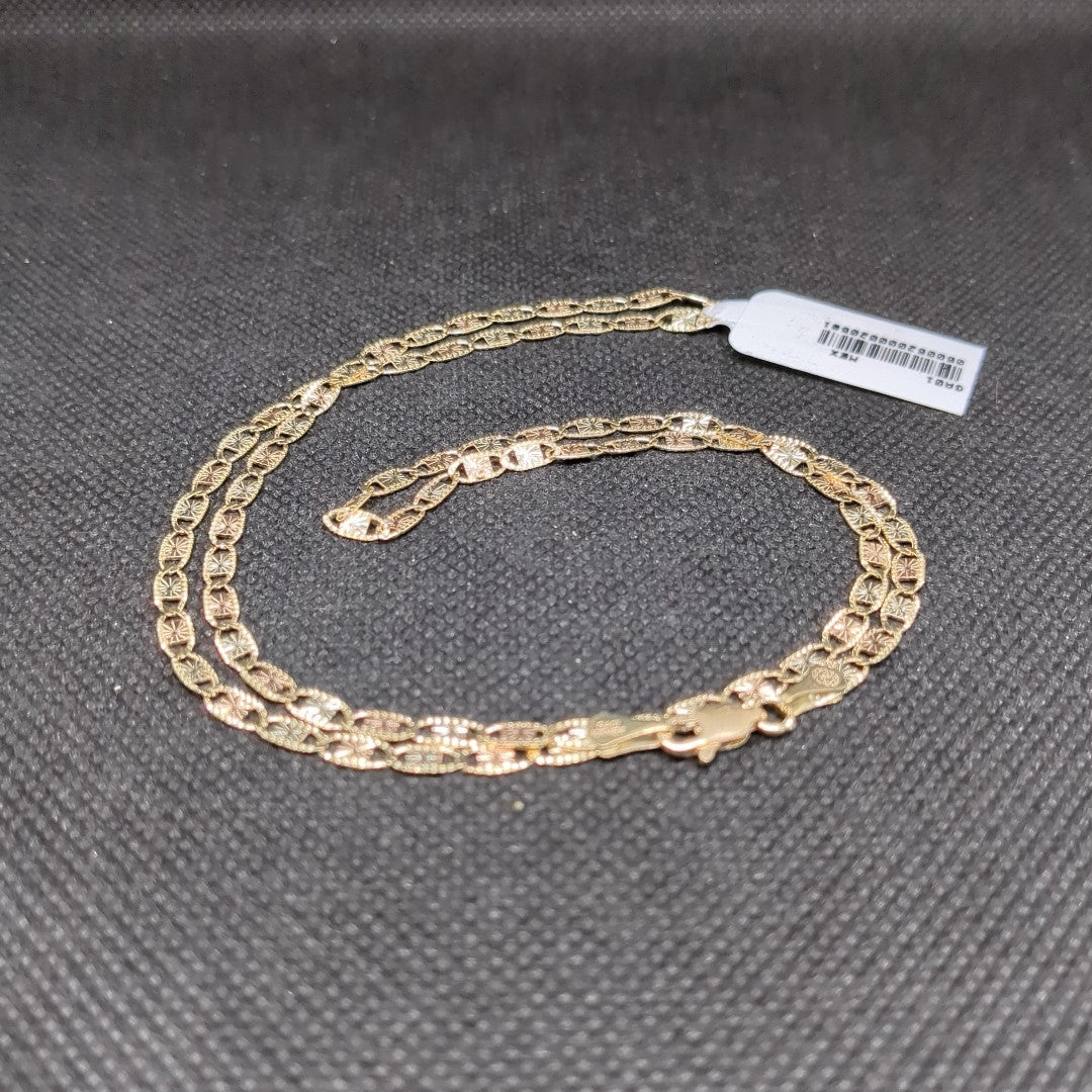 CADENAS TEJIDO GUCHI ORO 10K 55 CM 6.8 GR (NUEVO)