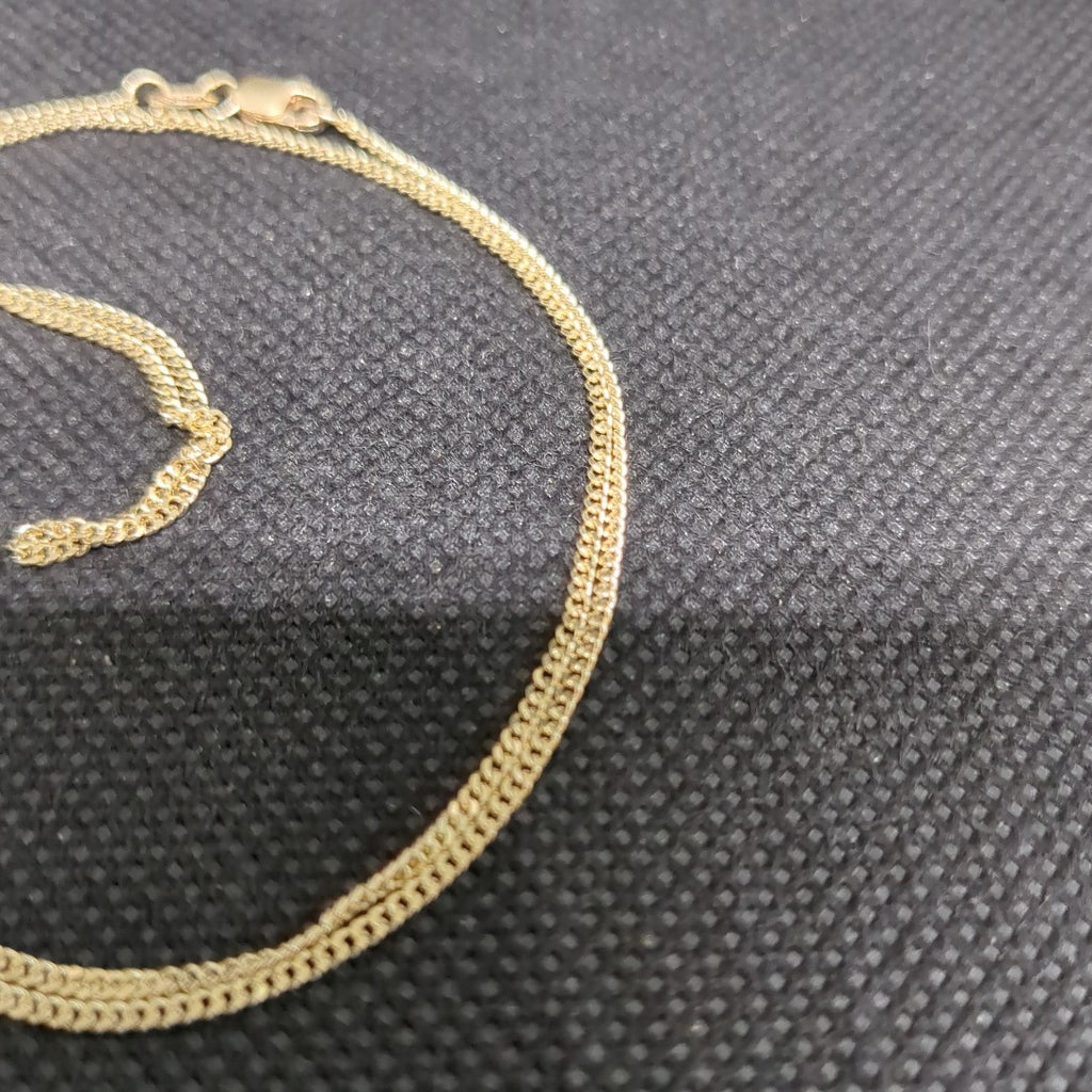 CADENAS TEJIDO BARBADA ORO 10K 50 CM 3.1 GR (NUEVO)