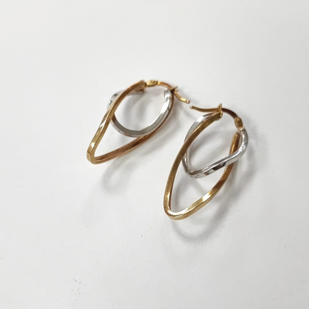 ARRACADAS PAR ORO COMBINADO 10 K 2 GRMS (SEMINUEVO)