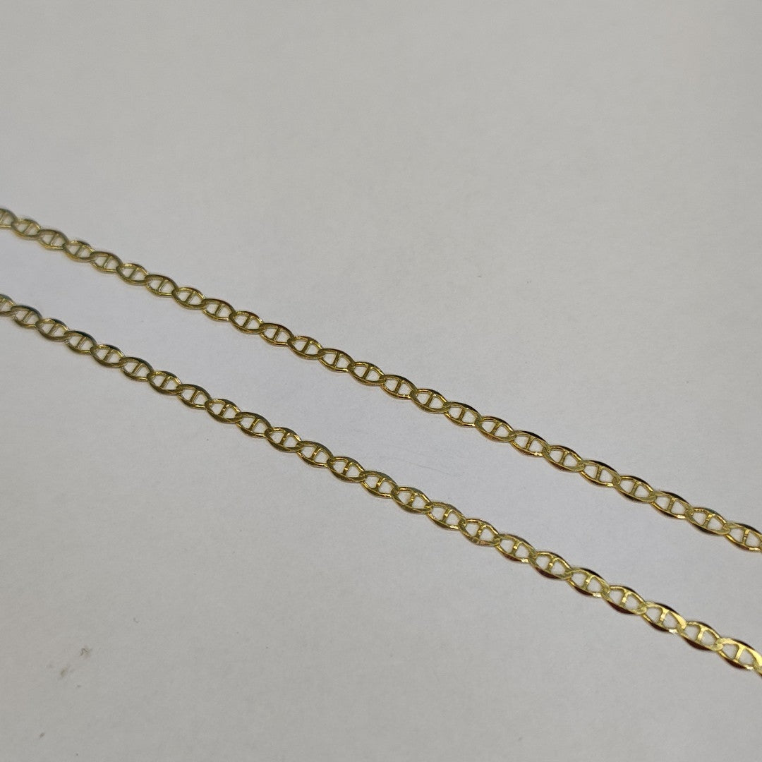CADENAS TEJIDO GUCHI ORO 10K 55 CM 3.9 GR (NUEVO)