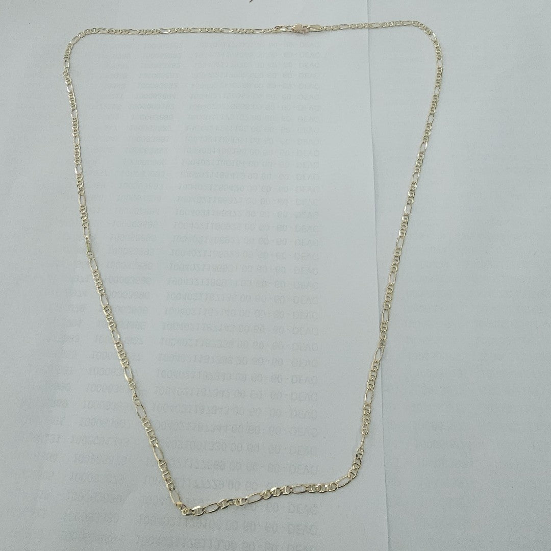 CADENAS TEJIDO FIGARO GUCHI ORO 10K 60 CM 5.3 GR (NUEVO)