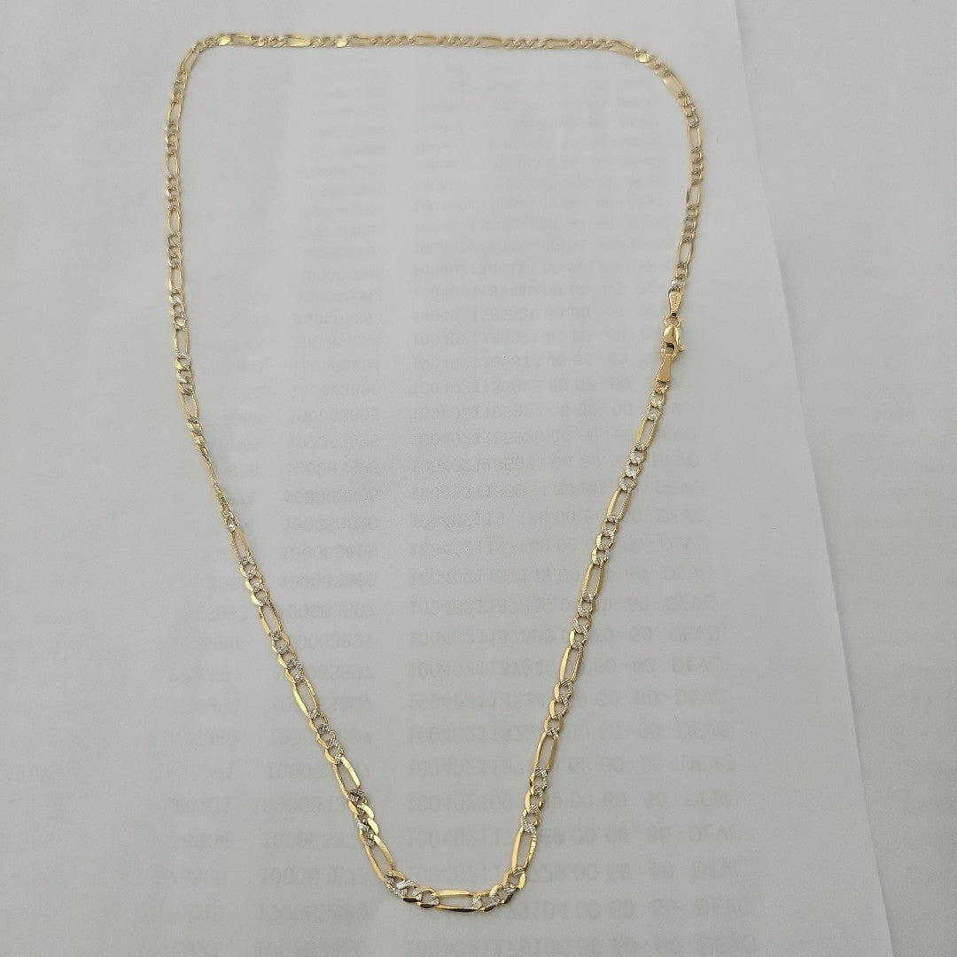 CADENAS TEJIDO 3X1 DIAMANTADO ORO 10K 50 CM 5.7 GR (NUEVO)