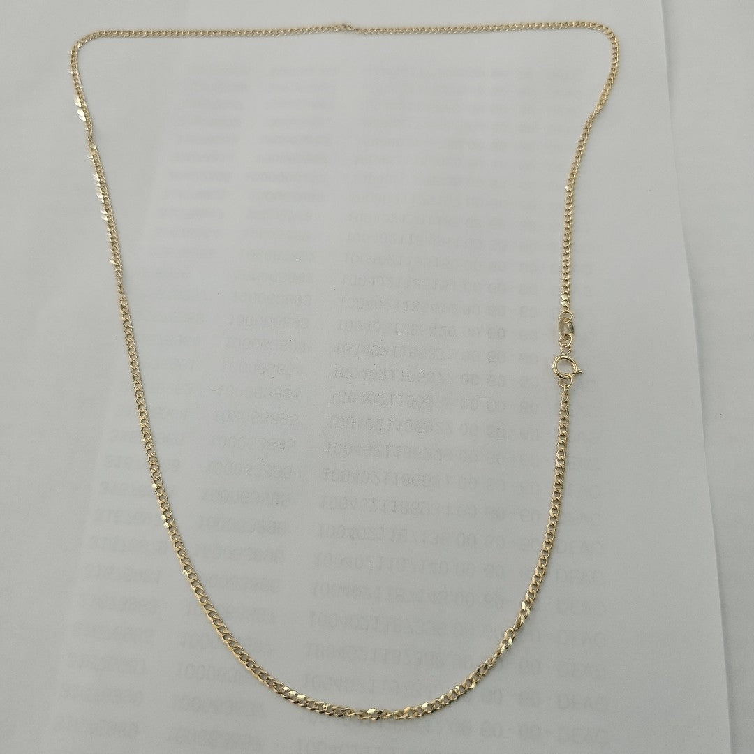 CADENAS TEJIDO BARBADA ORO 10K 50 CM 3.5 GR (NUEVO)