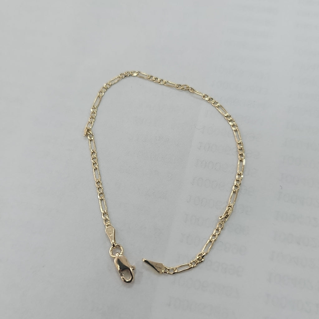 PULSERAS 3X1 ORO 14K 18 CM 1.5 GR (NUEVO)