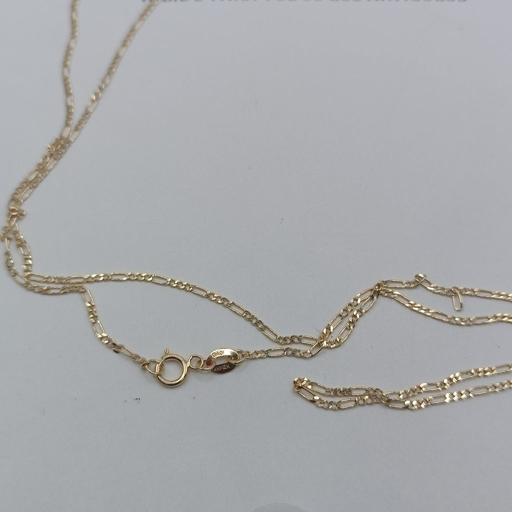CADENAS TEJIDO 3X1 ORO 14K 55 CM 2.3 GR (NUEVO)
